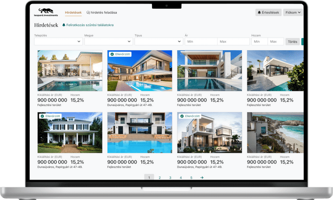 Leopard.investment application opened on laptop